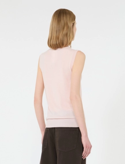 Pull sans manches en pure laine - ROSE - Sportmax - 3