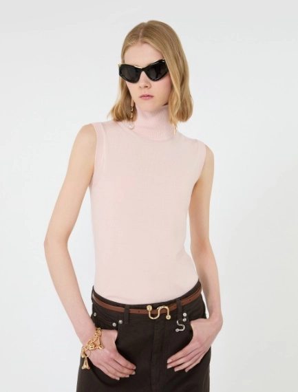 Pull sans manches en pure laine - ROSE - Sportmax - 4