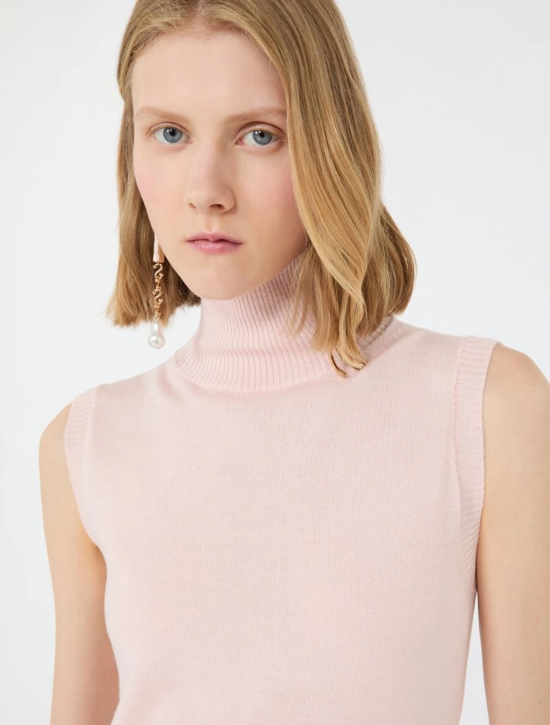 Pull sans manches en pure laine - ROSE - Sportmax - 5