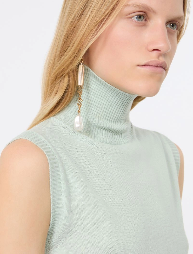 Sleeveless pure wool sweater - PASTEL GREEN - Sportmax - 5