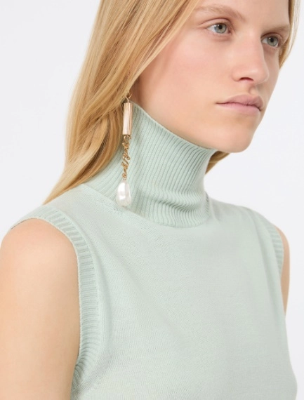 Sleeveless pure wool sweater - PASTEL GREEN - Sportmax - 5