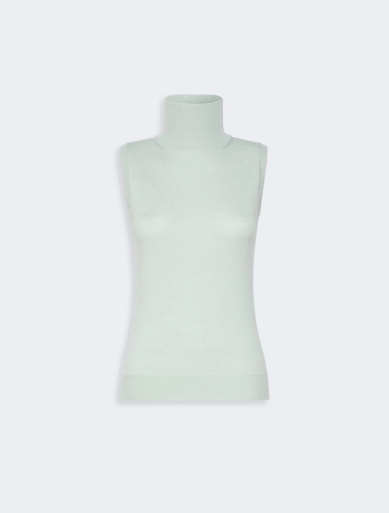 Sleeveless pure wool sweater - PASTEL GREEN - Sportmax - 7
