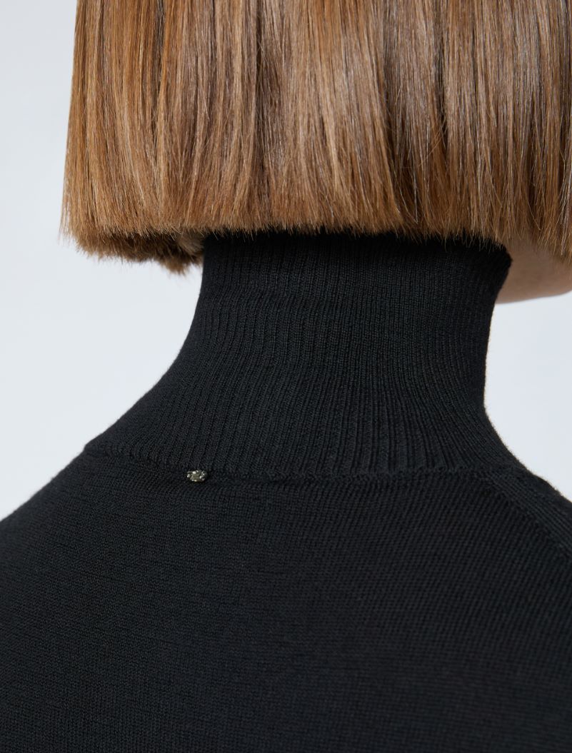 Ärmelloser Pullover aus reiner Wolle - SCHWARZ - Sportmax - 5