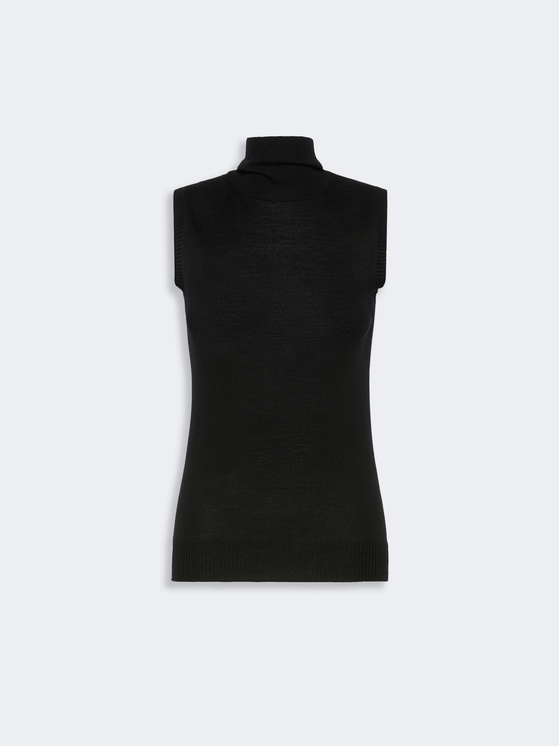 Sleeveless pure wool sweater - BLACK - Sportmax - 6
