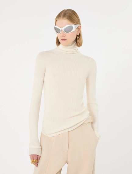 Slim pure wool mock polo-neck sweater - Sportmax