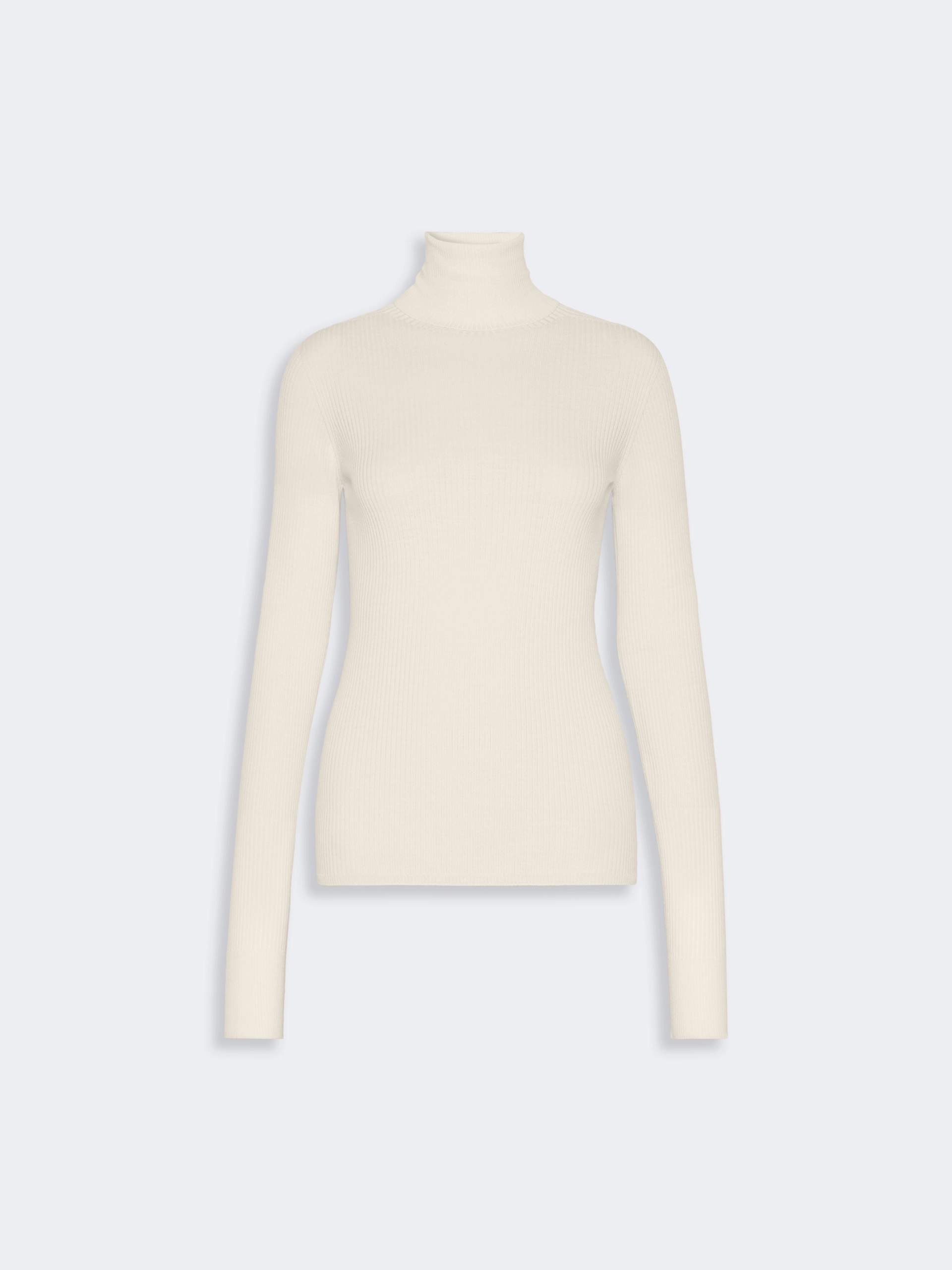 Slim pure wool mock polo-neck sweater - IVORY - Sportmax - 6