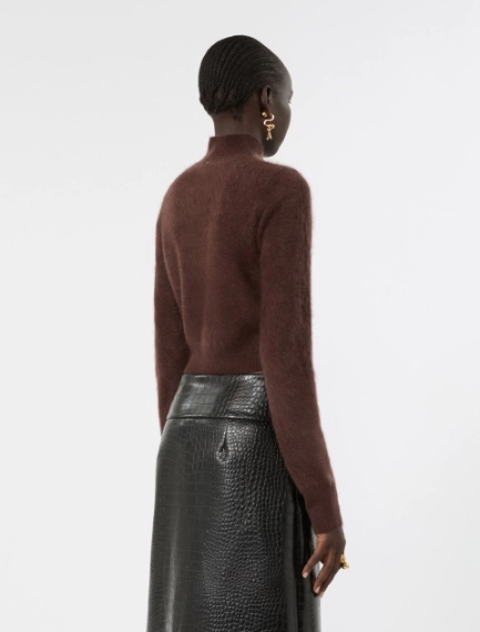 Slim pure cashmere sweater - CHOCOLATE - Sportmax - 3