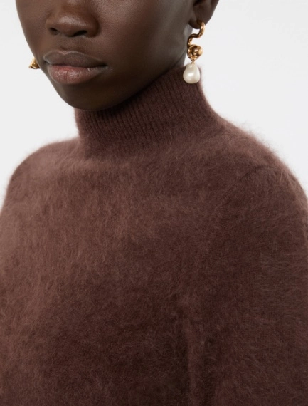 Slim pure cashmere sweater - CHOCOLATE - Sportmax - 5