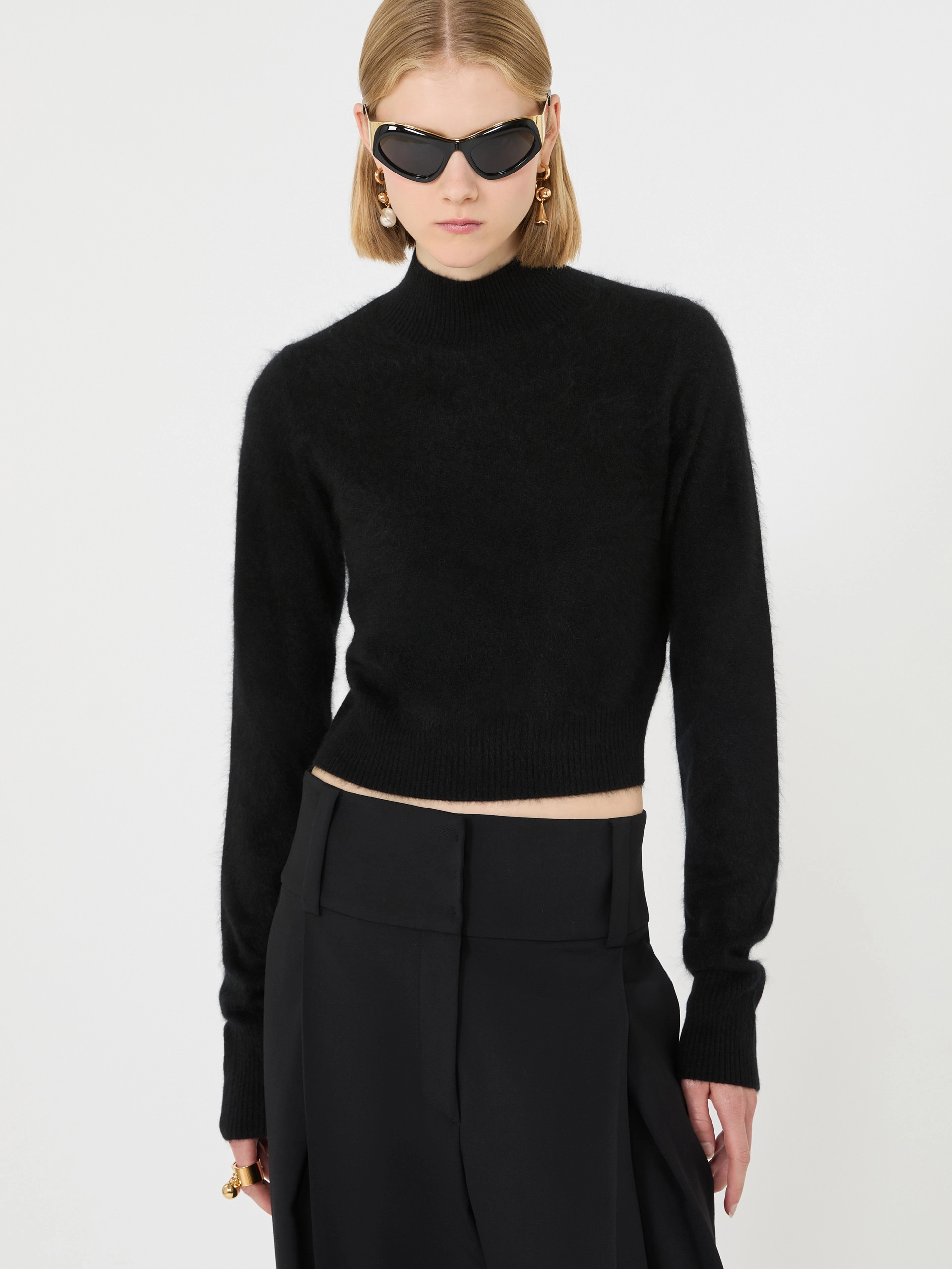 Slim pure cashmere sweater - BLACK - Sportmax - 4