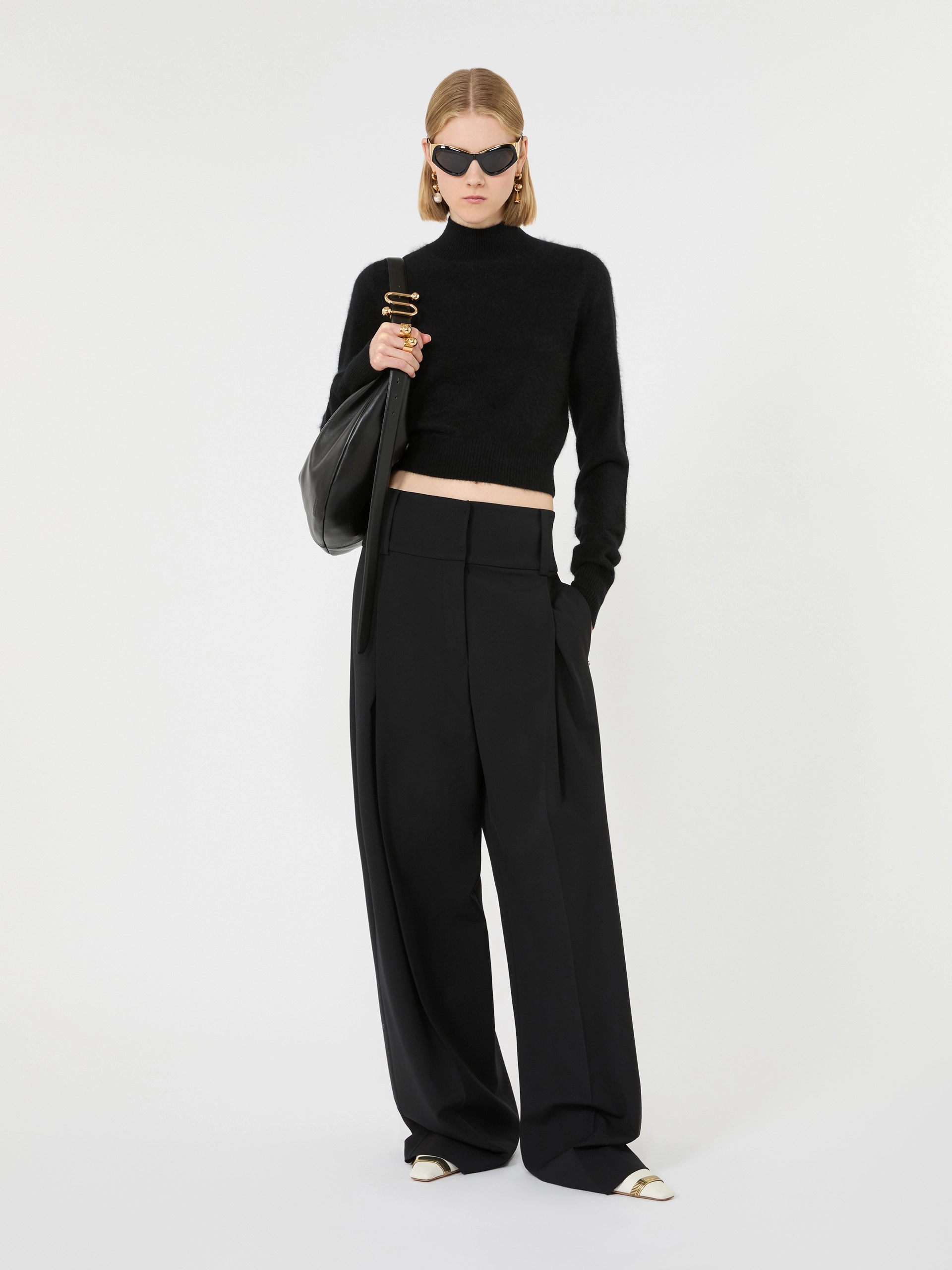 Slim pure cashmere sweater - BLACK - Sportmax