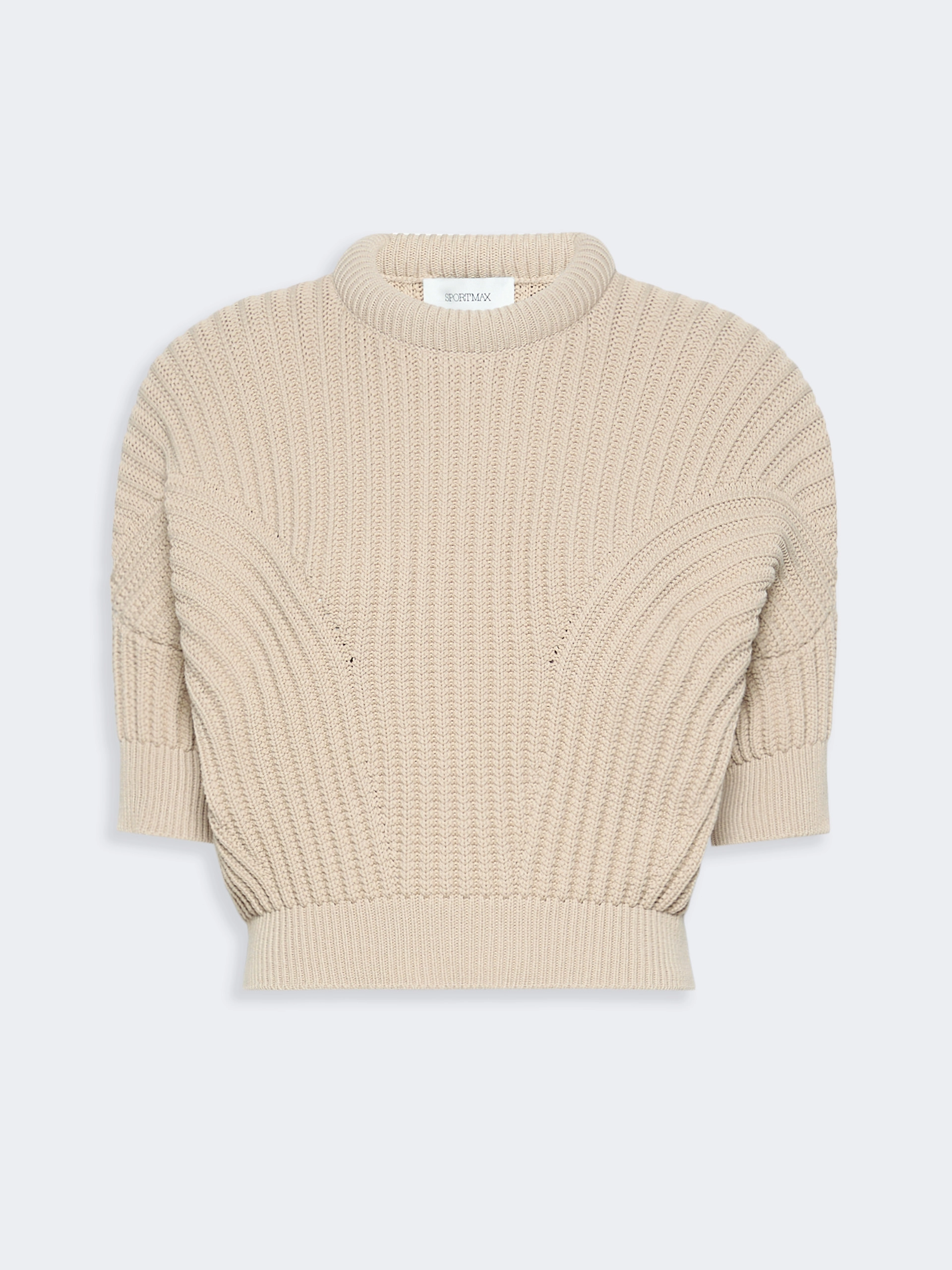 Sunburst-patterned cotton-blend sweater - BEIGE - Sportmax - 6