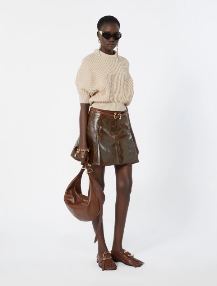 Sunburst-patterned cotton-blend sweater - BEIGE - Sportmax - 1