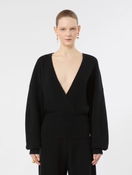 Rib-knit wool and cashmere sweater - BLACK - Sportmax - 2