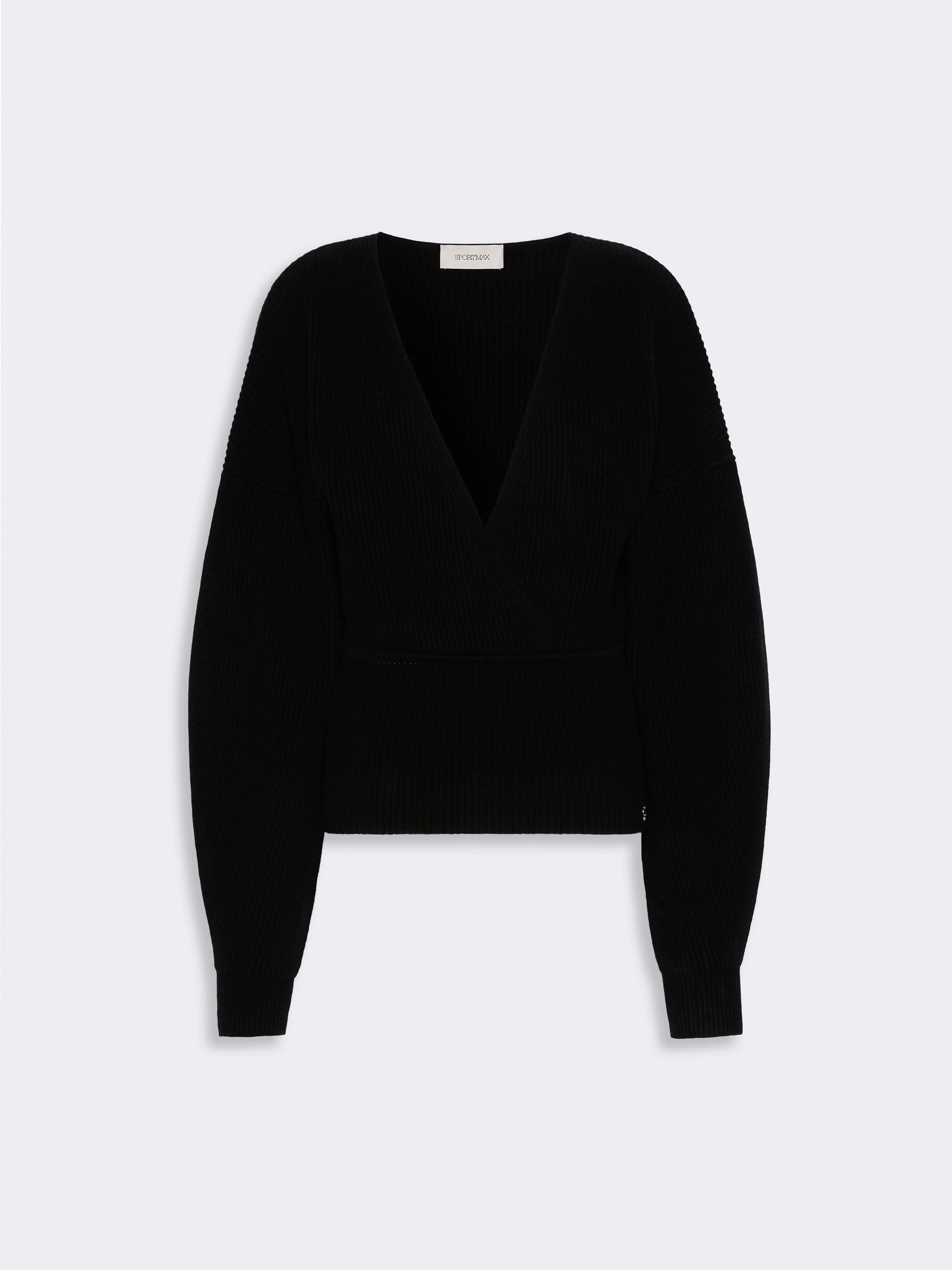 Rib-knit wool and cashmere sweater - BLACK - Sportmax - 7