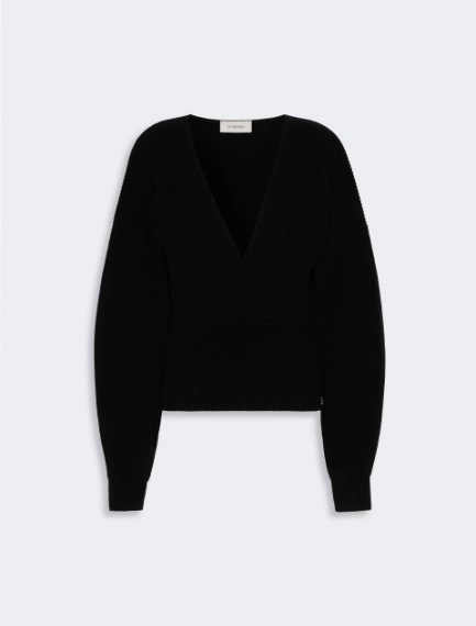 Rib-knit wool and cashmere sweater - BLACK - Sportmax - 7