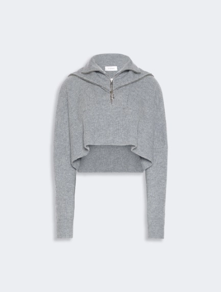 Oversized wool and cashmere cropped sweater - Sportmax