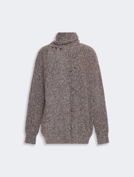 Oversized wool and cashmere sweater with matching scarf detail - Sportmax