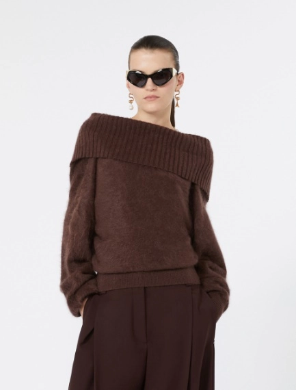 Brushed wool sweater with a low-cut back - Sportmax
