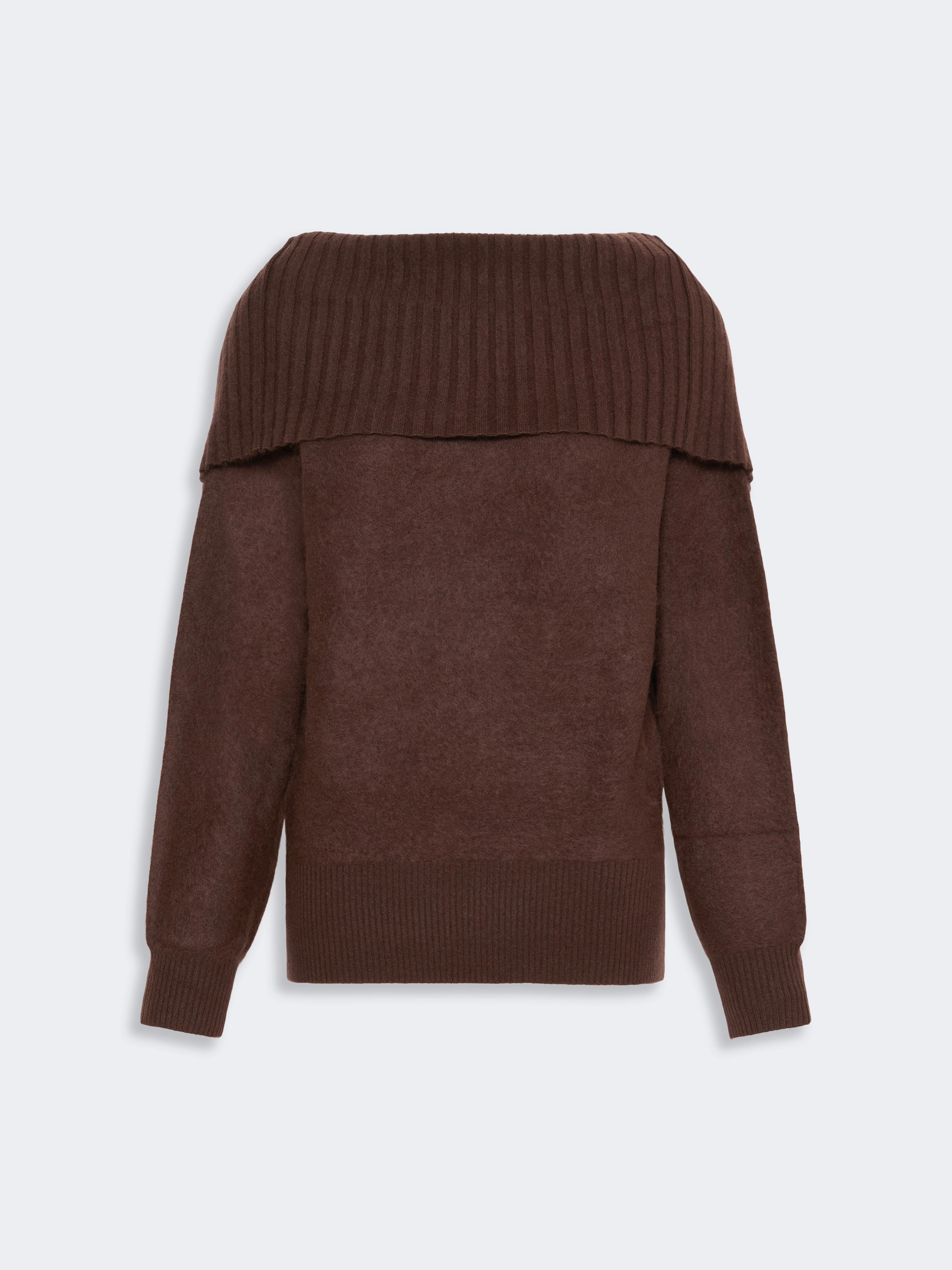 Brushed wool sweater with a low-cut back - CHOCOLATE - Sportmax - 5