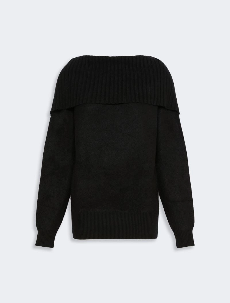 Brushed wool sweater with a low-cut back - BLACK - Sportmax - 6