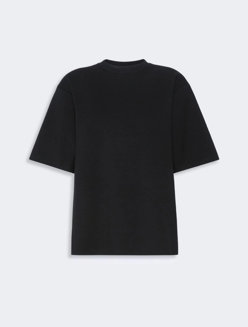 Oversized viscose T-shirt - BLACK - Sportmax - 5