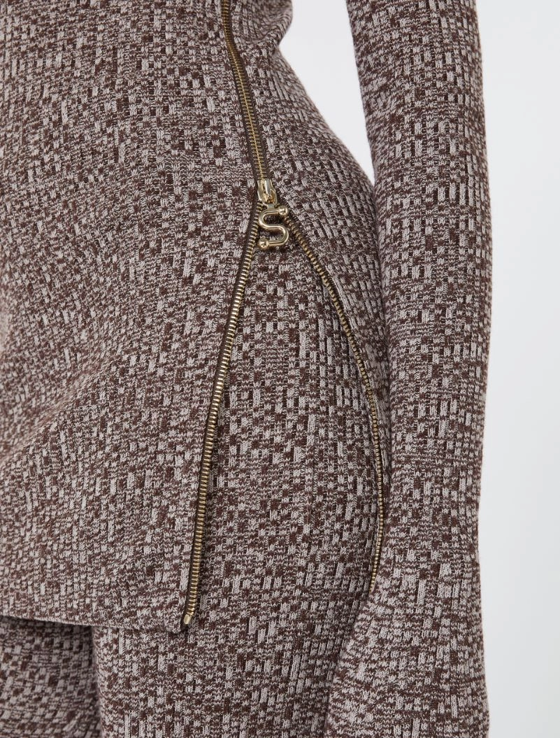 Slim stretch wool sweater - CHOCOLATE - Sportmax - 6