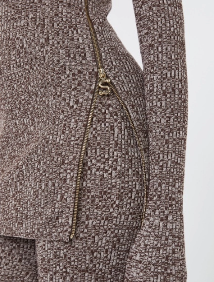 Slim stretch wool sweater - CHOCOLATE - Sportmax - 6