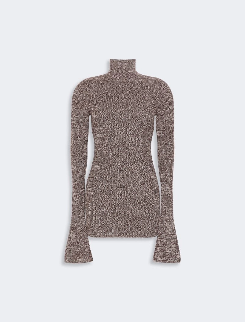 Slim stretch wool sweater - CHOCOLATE - Sportmax - 7