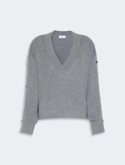 Oversized wool sweater with button detail - Sportmax