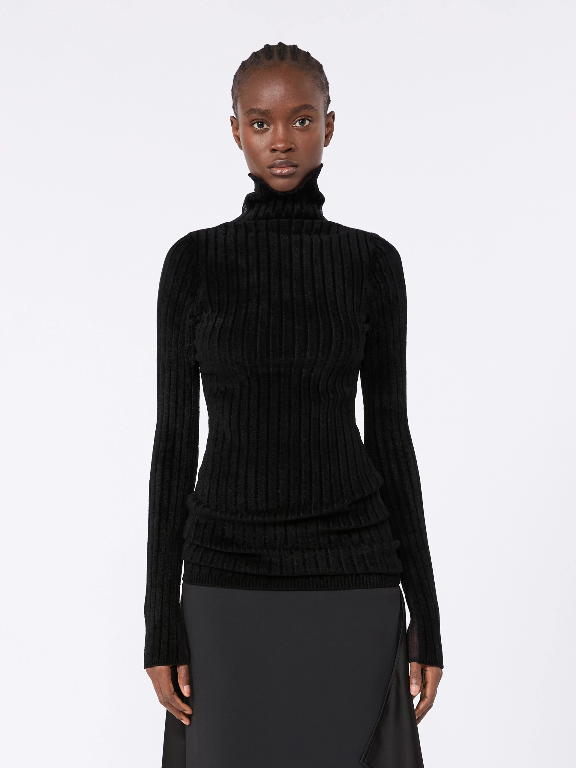 Stretch wool sweater - BLACK - Sportmax - 2