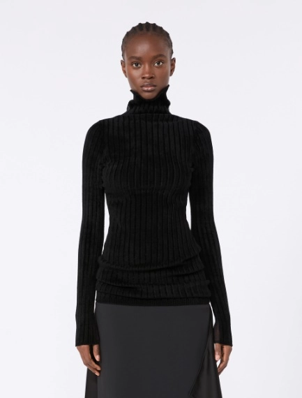Stretch wool sweater - BLACK - Sportmax - 2