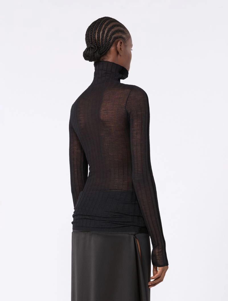Stretch wool sweater - BLACK - Sportmax - 3