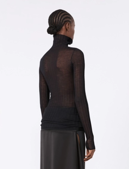 Stretch wool sweater - BLACK - Sportmax - 3