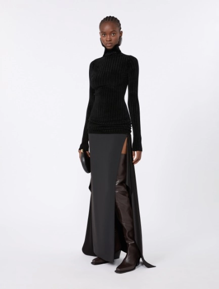Stretch wool sweater - BLACK - Sportmax - 1
