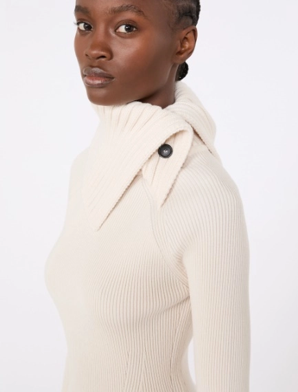 Slim stretch wool sweater - WHITE - Sportmax - 5