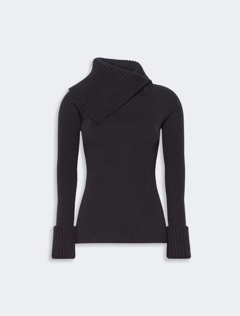 Slim stretch wool sweater - DARK BROWN - Sportmax - 7