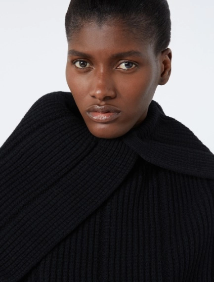 Maglia smanicata in lana stretch - NERO - Sportmax - 5