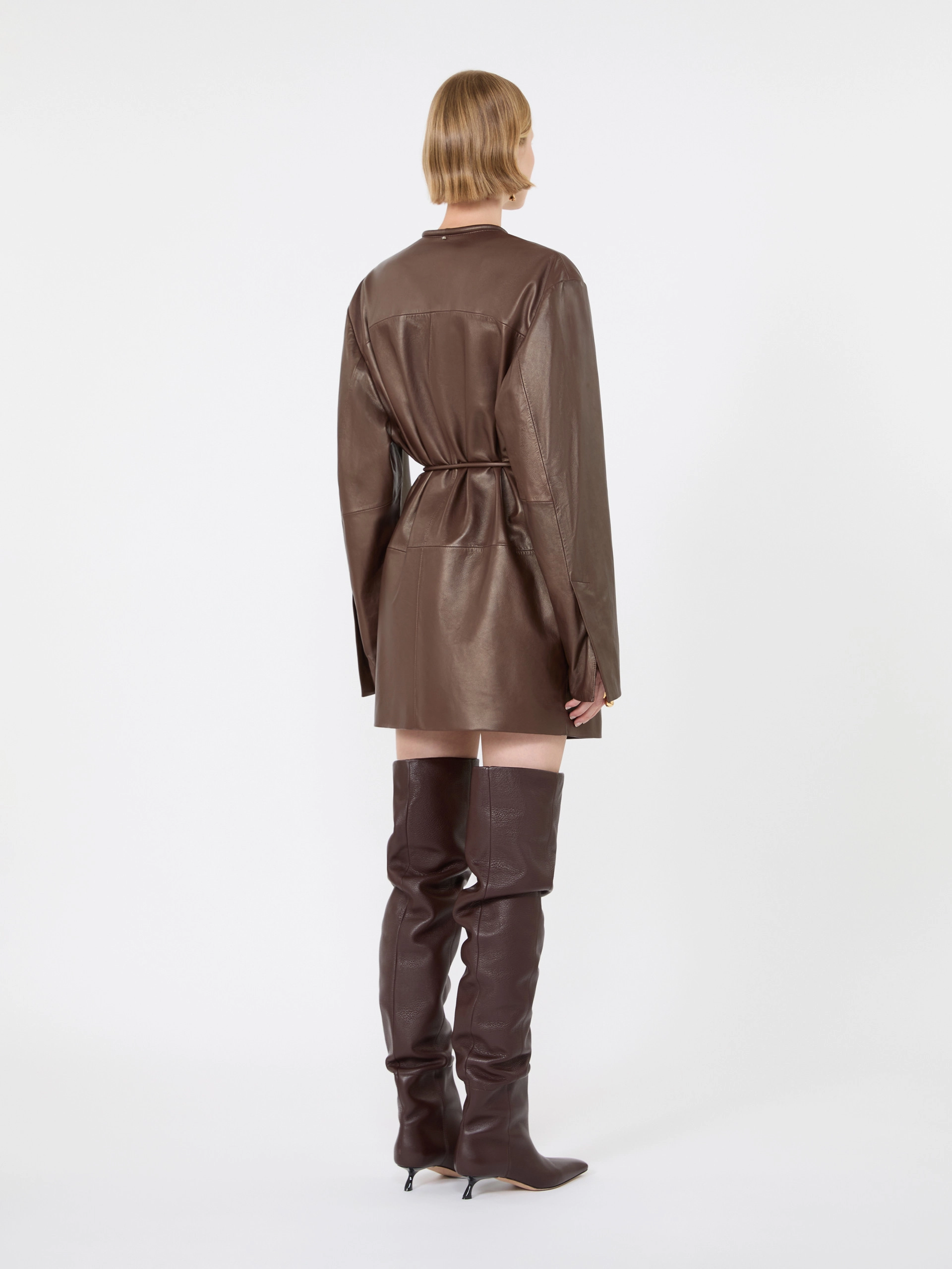 Nappa leather dress - PLUM - Sportmax - 3