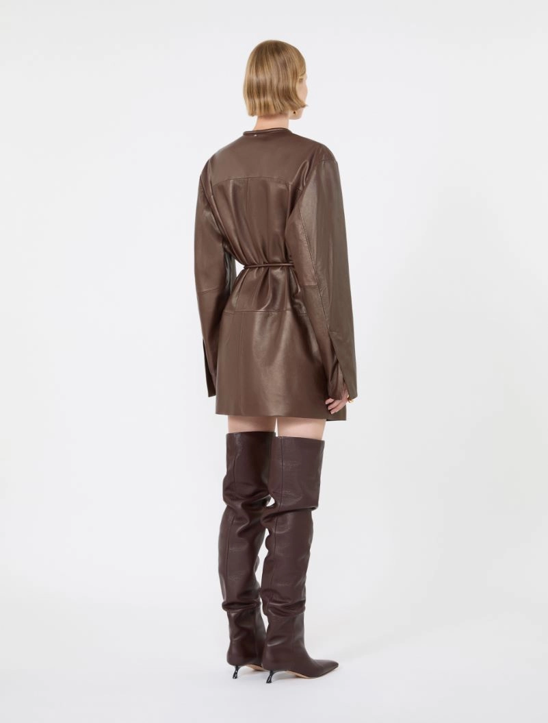 Nappa leather dress - PLUM - Sportmax - 3