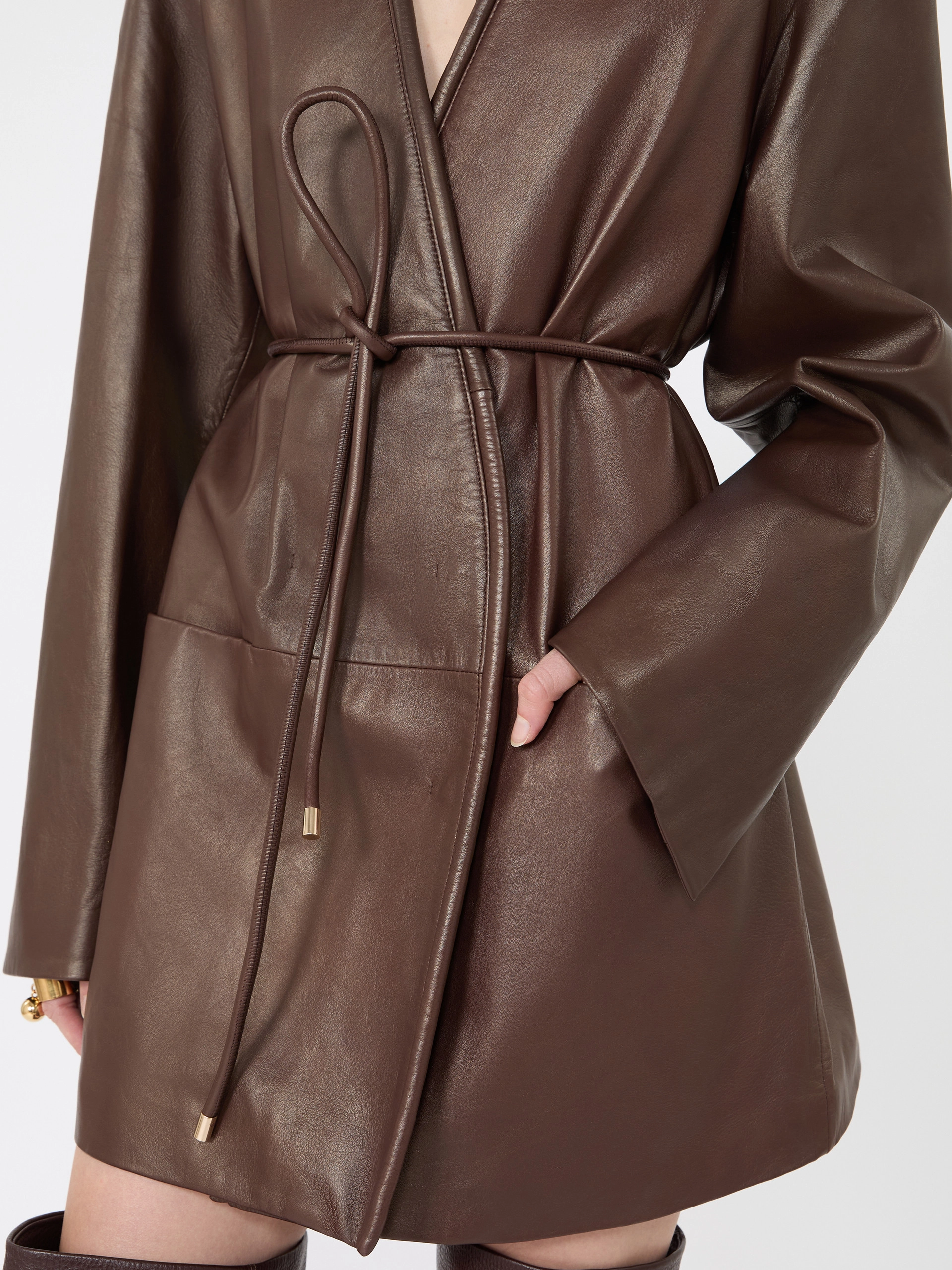 Nappa leather dress - PLUM - Sportmax - 4