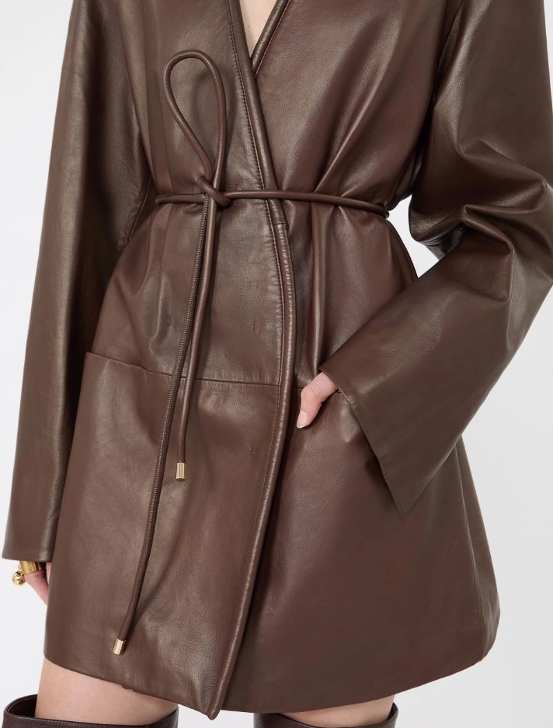 Nappa leather dress - PLUM - Sportmax - 4