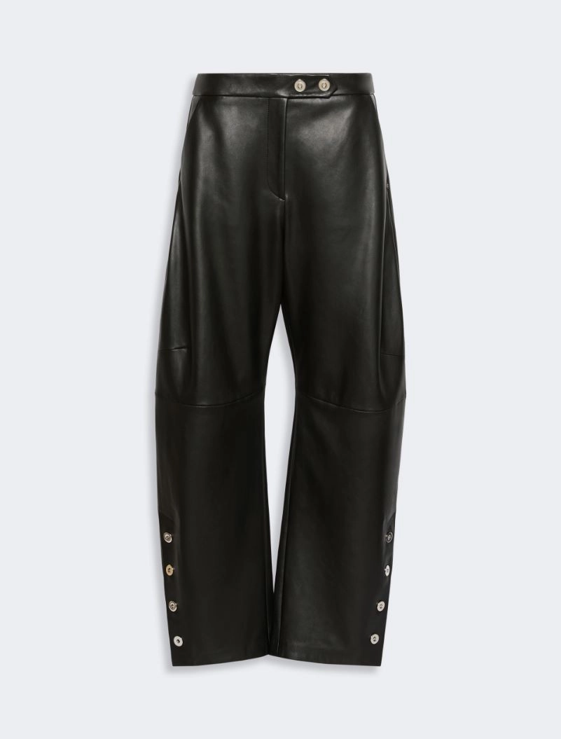Nappa leather baggy trousers - BLACK - Sportmax - 5