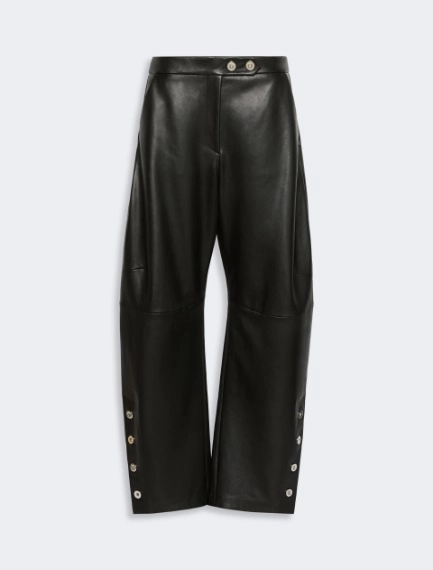 Nappa leather baggy trousers - Sportmax
