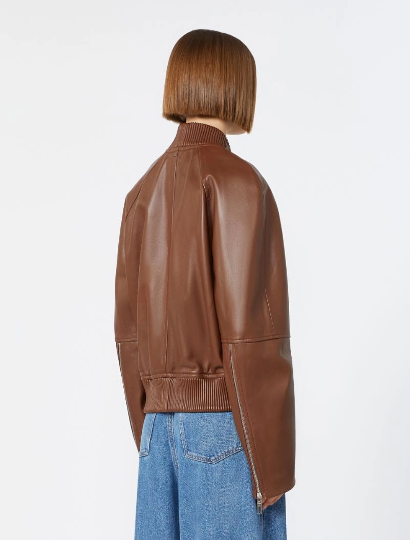 Bomber in nappa - MARRONE - Sportmax - 3