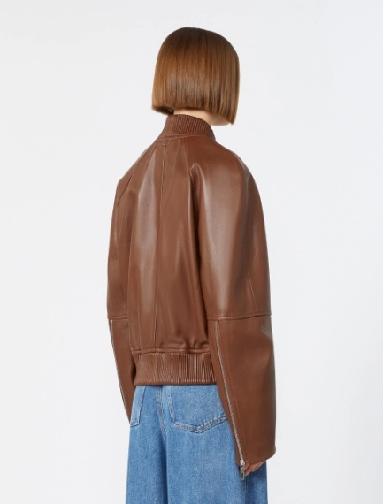 Bomber in nappa - MARRONE - Sportmax - 3
