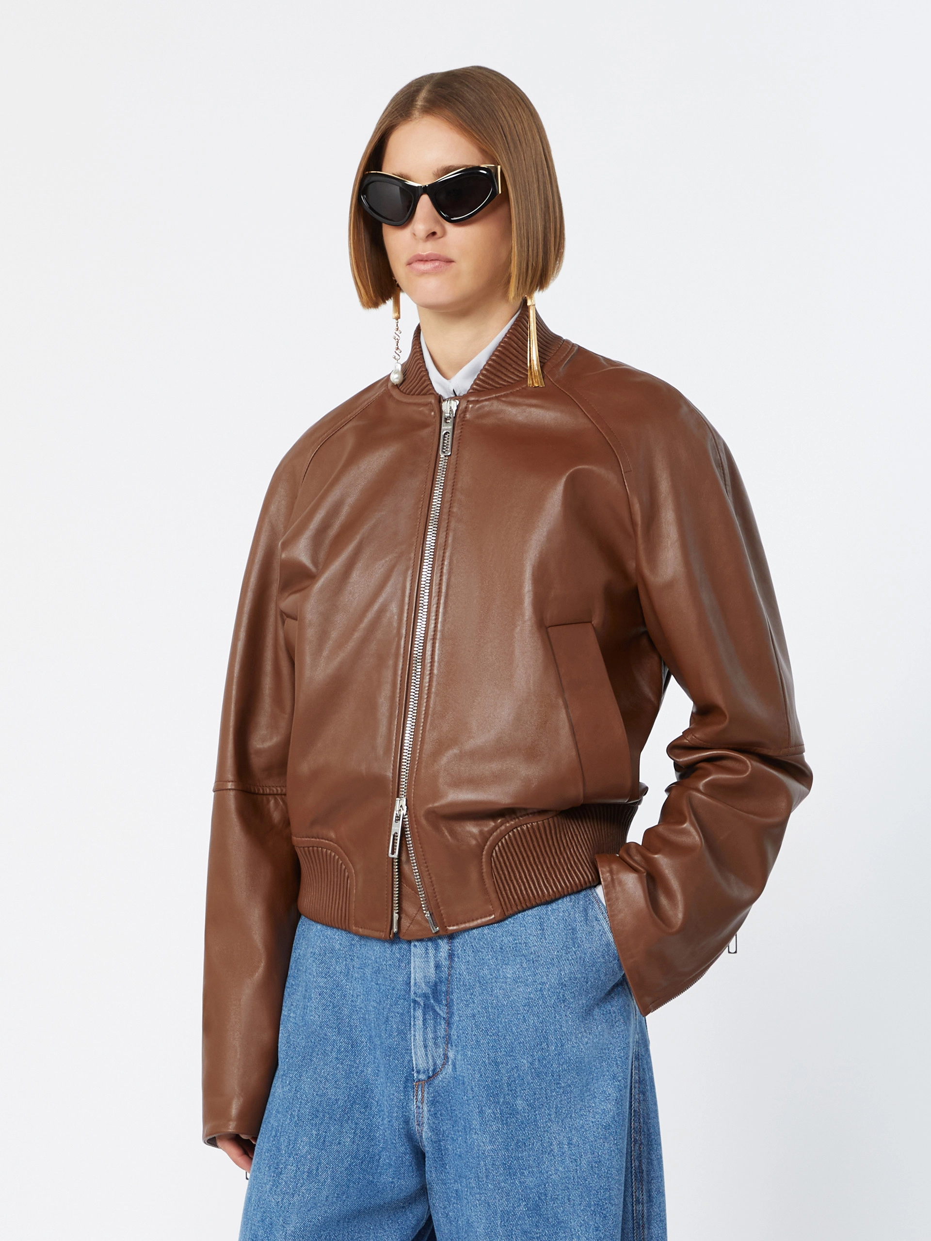 Bomber in nappa - MARRONE - Sportmax - 4