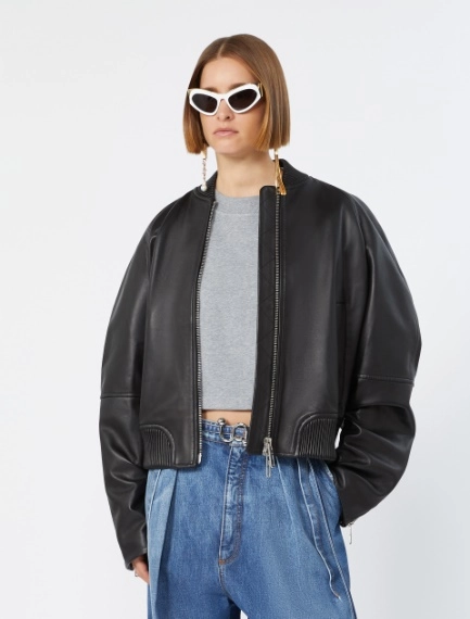 Nappa leather bomber jacket - Sportmax