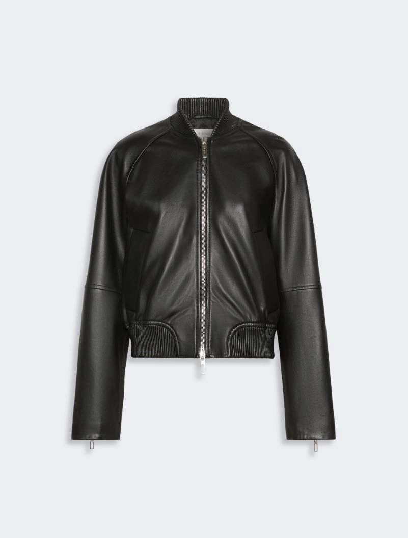 Nappa leather bomber jacket - BLACK - Sportmax - 6