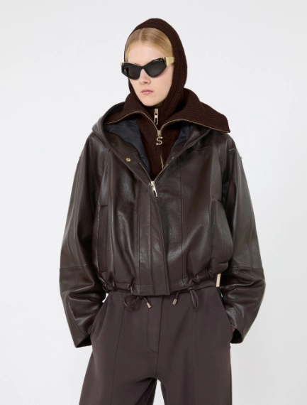 Leather bomber jacket - Sportmax