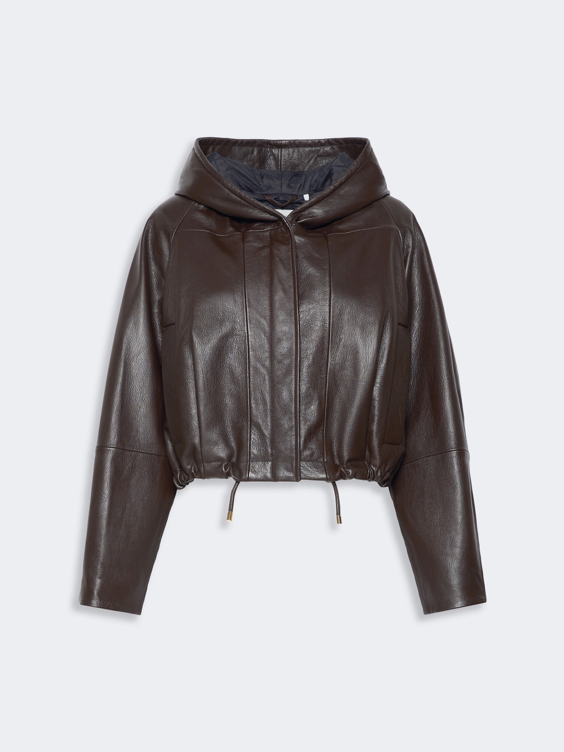 Leather bomber jacket - CHOCOLATE - Sportmax - 6